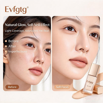 💄Evfgtg Natural Glow Liquid Concealer, Soft Veil Light‑Texture Concealer, Covers Dark Circles Blemishes Redness, Dewy Finish Daily Face Cosmetics