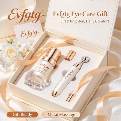 👁️Evfgtg Eye Cream with Massage Roller, Lift & Brighten Under‑Eye Area, Firming Care for Dark Circle Relief, Hydrating Anti‑Aging Eye Skin Care
