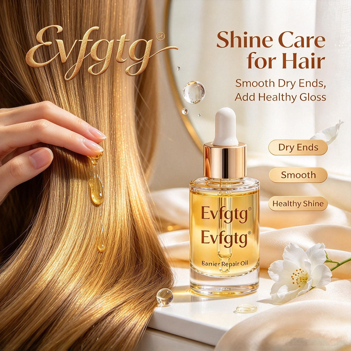 💧Evfgtg Luminous Glow Repair Facial Oil, Restorative Barrier Support Oil, Deep Moisturize to Relieve Dryness Daily Skin Care